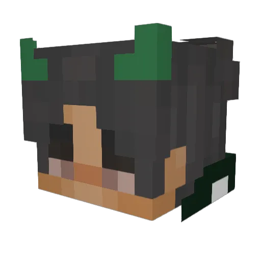 DDIF Minecraft avatar head, 3D render