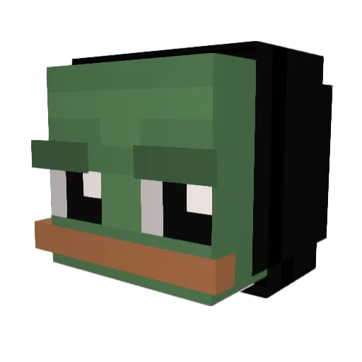 DDIGGU01 Minecraft avatar head, 3D render