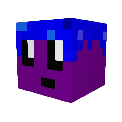 DDJ999 Minecraft avatar head, 3D render