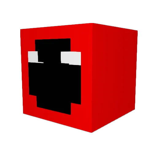 DDJunior Minecraft avatar head, 3D render