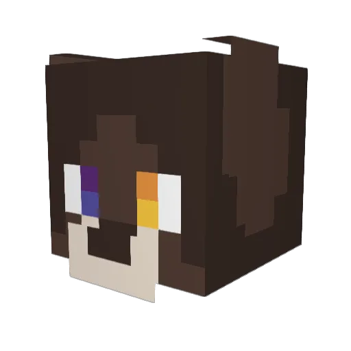 DDMIA Minecraft avatar head, 3D render