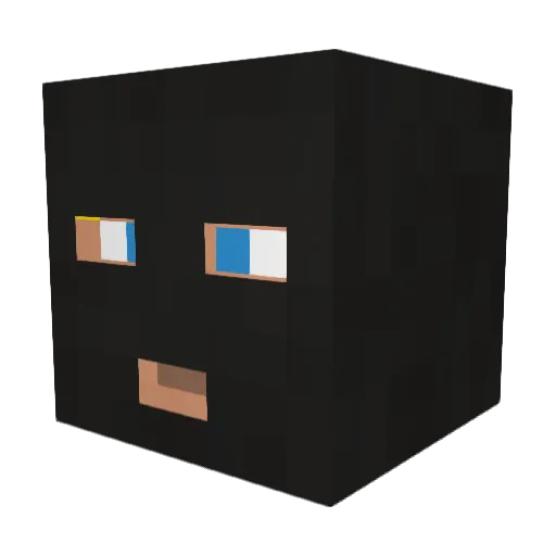 DDOS202 Minecraft avatar head, 3D render