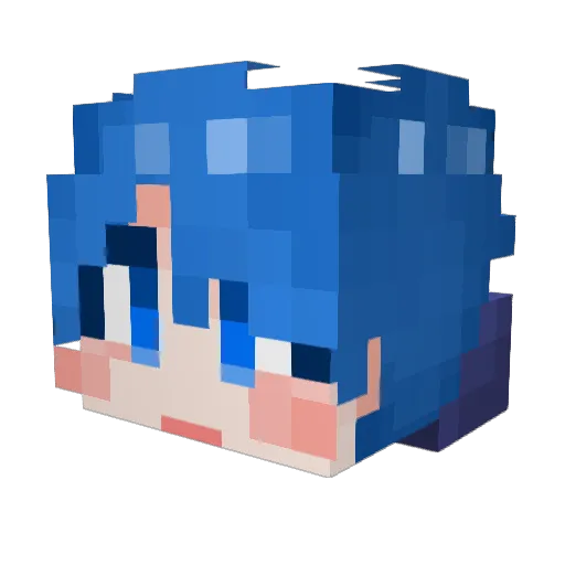 DDTJ345 Minecraft avatar head, 3D render