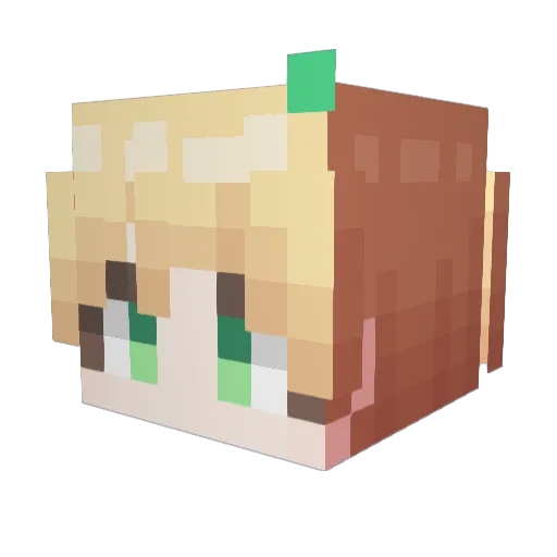 DDU_DDA09 Minecraft avatar head, 3D render