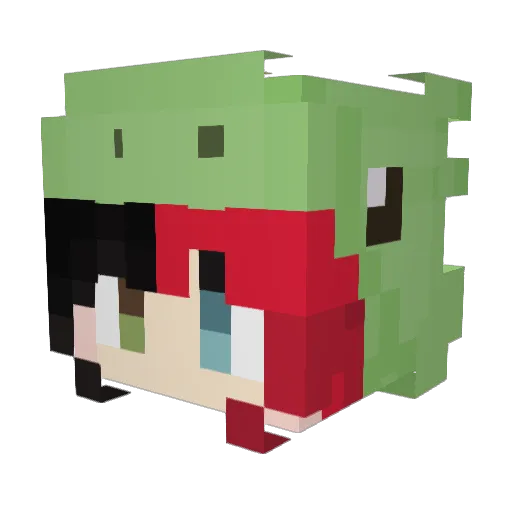 DDVibes Minecraft avatar head, 3D render