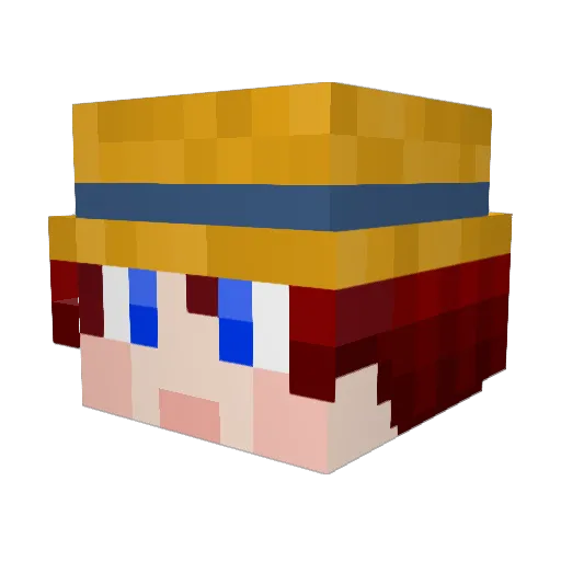 DDaDaYa Minecraft avatar head, 3D render