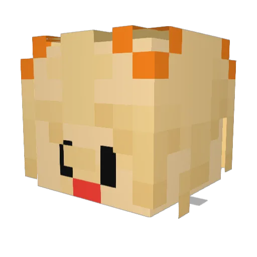 DDamin2 Minecraft avatar head, 3D render