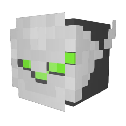 DDiby Minecraft avatar head, 3D render