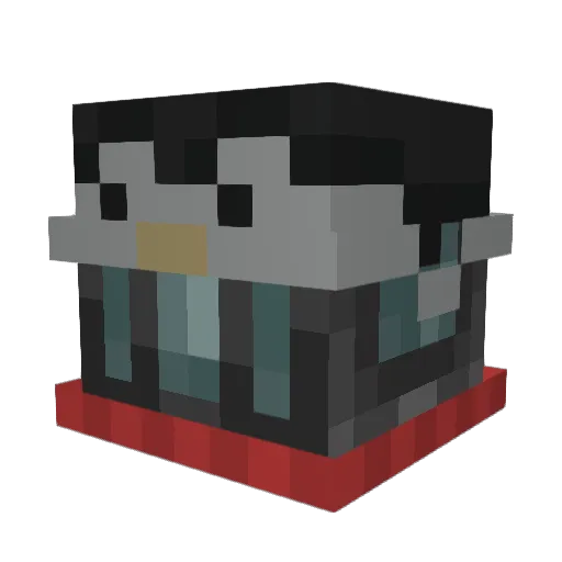 DDisplay Minecraft avatar head, 3D render