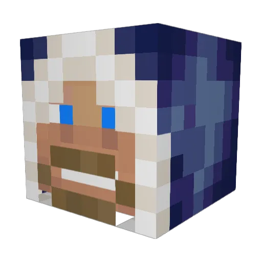 DDmax500 Minecraft avatar head, 3D render