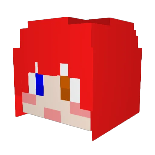 DDongper Minecraft avatar head, 3D render