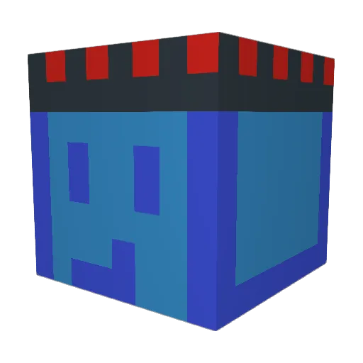 DDoraDura Minecraft avatar head, 3D render