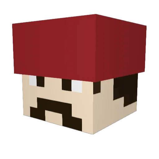 DDrog Minecraft avatar head, 3D render