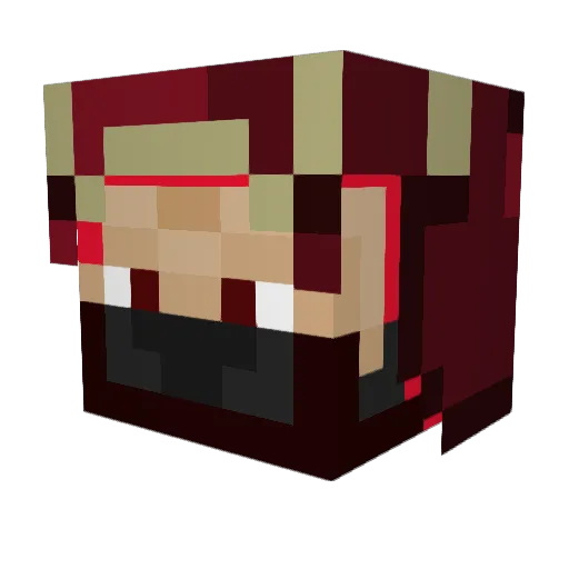 DDsoCool Minecraft avatar head, 3D render
