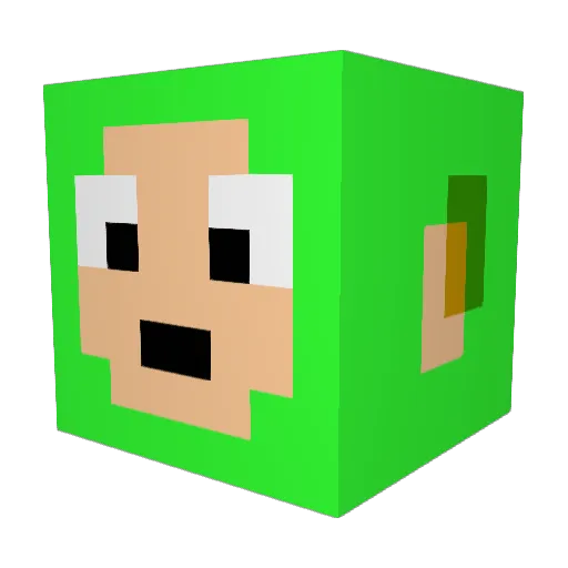 DDuBi_ Minecraft avatar head, 3D render