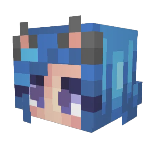 DDuGi_0 Minecraft avatar head, 3D render