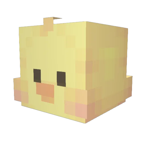 DDu_Bu Minecraft avatar head, 3D render