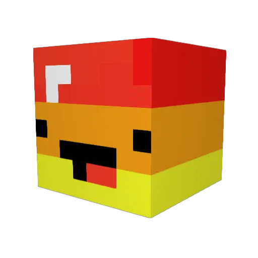DDua_ Minecraft avatar head, 3D render