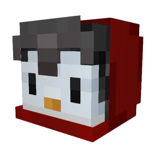 DDugi0v0 Minecraft avatar head, 3D render
