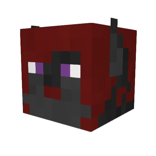 DDusky Minecraft avatar head, 3D render