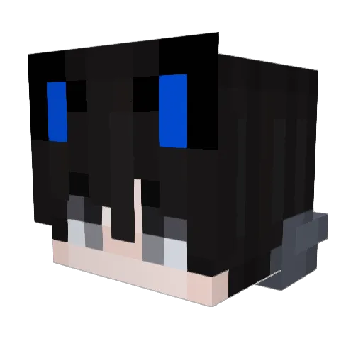 DDvargas Minecraft avatar head, 3D render