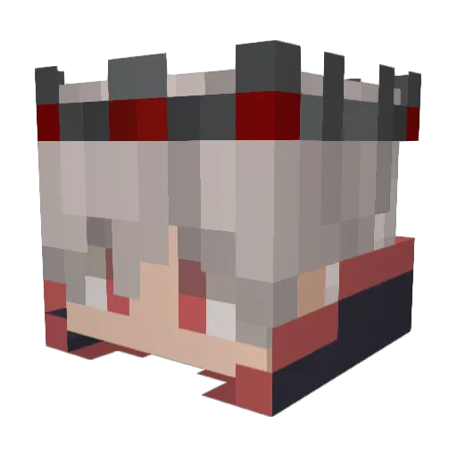 DE3ATH Minecraft avatar head, 3D render