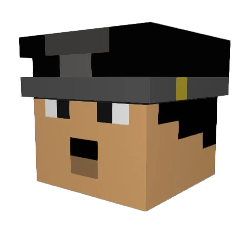 DE4DLY2 Minecraft avatar head, 3D render