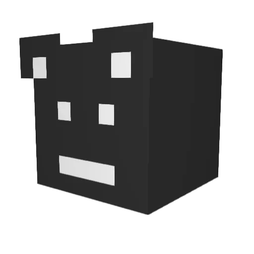 DE4L3R Minecraft avatar head, 3D render