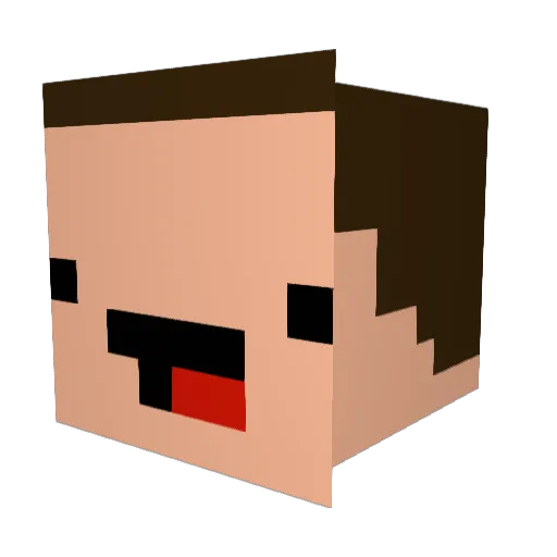 DE4THSTALKER Minecraft avatar head, 3D render