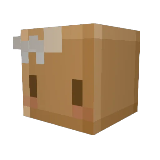 DEADBOXS Minecraft avatar head, 3D render