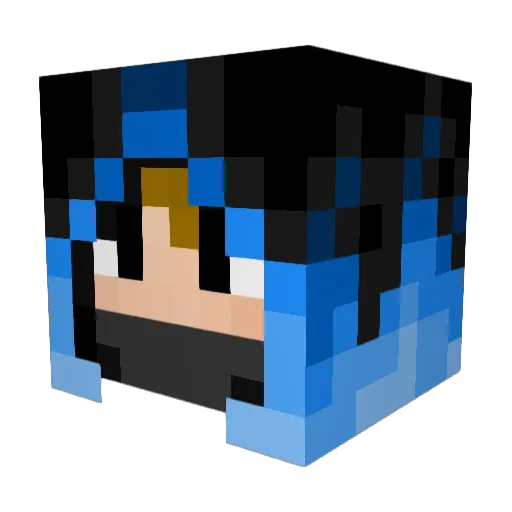 DEADCOMING Minecraft avatar head, 3D render