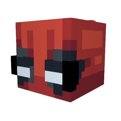 DEADF4 Minecraft avatar head, 3D render