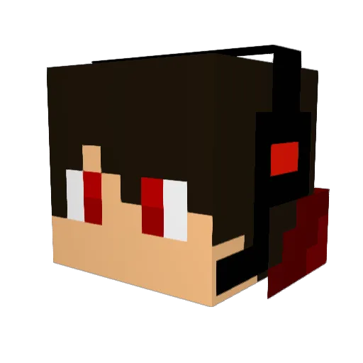 DEADPOOLGAMINGYT Minecraft avatar head, 3D render