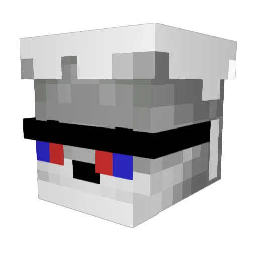 DEAD_ok Minecraft avatar head, 3D render