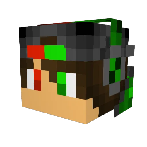 DEAFEND Minecraft avatar head, 3D render