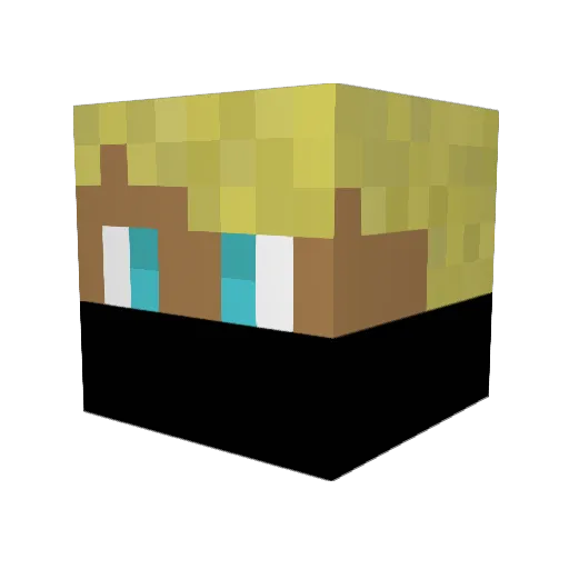 DEAF_CFP Minecraft avatar head, 3D render