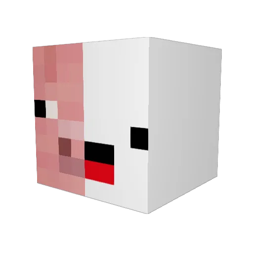 DEAGOMD Minecraft avatar head, 3D render