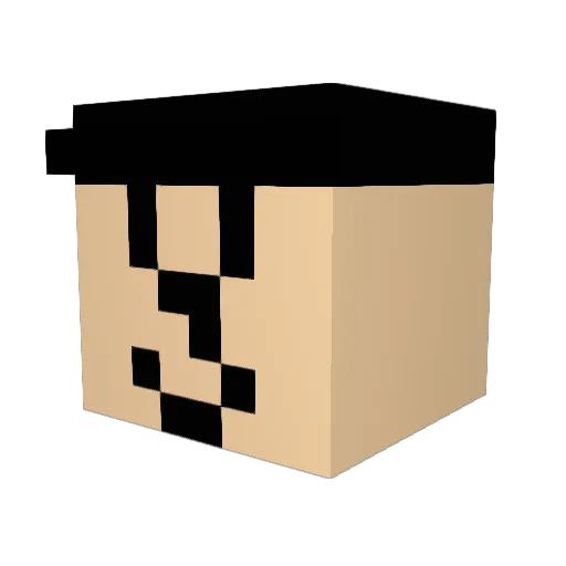 DEANSAMUEL Minecraft avatar head, 3D render