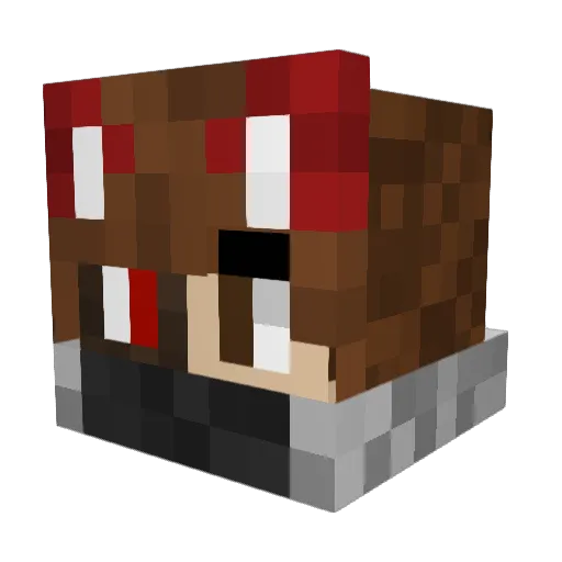 DEATH1ST Minecraft avatar head, 3D render