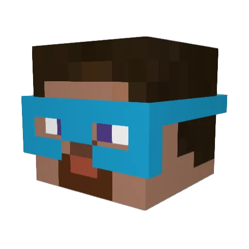 DEATHDEOP69 Minecraft avatar head, 3D render