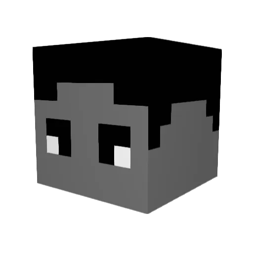 DEATHIIIENDER Minecraft avatar head, 3D render