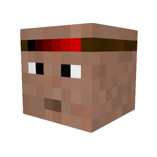 DEATHMAN69 Minecraft avatar head, 3D render