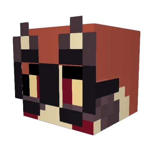 DEATHSHAMBLE Minecraft avatar head, 3D render