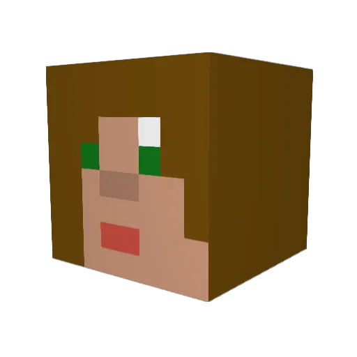 DEATHSLILANGEL Minecraft avatar head, 3D render