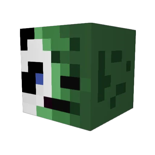 DEATHzombie168 Minecraft avatar head, 3D render