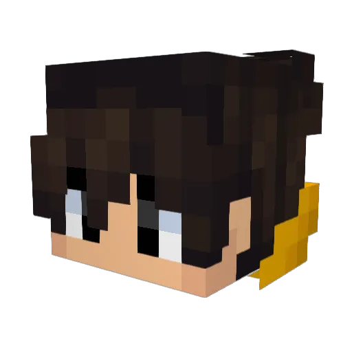 DEBROP Minecraft avatar head, 3D render