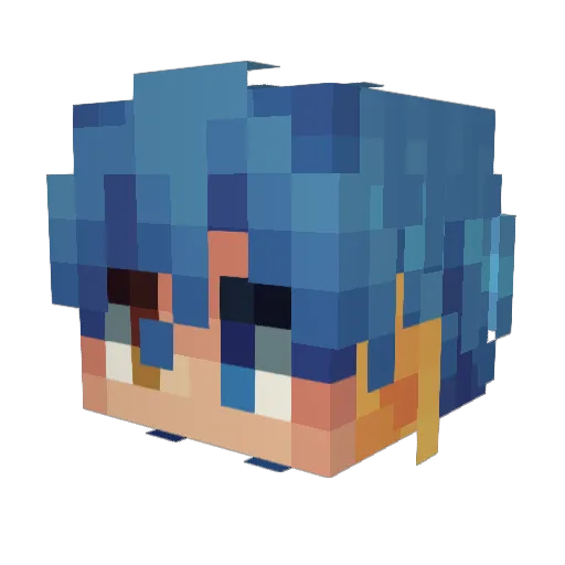 DEC1TY Minecraft avatar head, 3D render