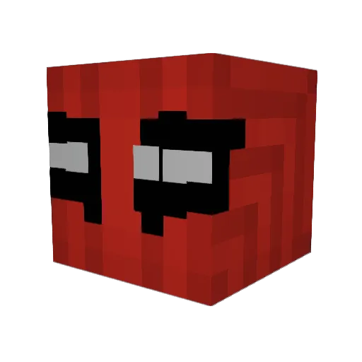 DECADEsan Minecraft avatar head, 3D render