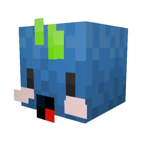DECENT2 Minecraft avatar head, 3D render