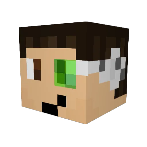 DECISIVE_TOM Minecraft avatar head, 3D render